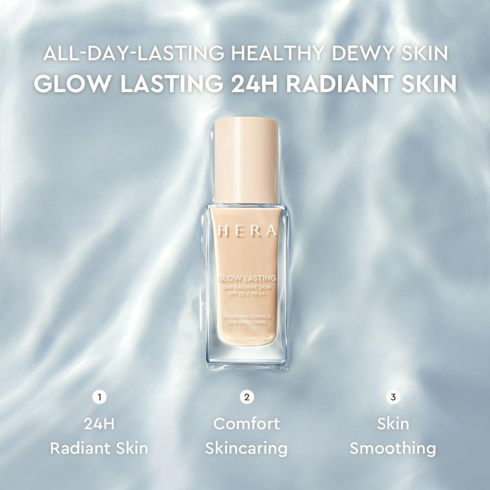 HERA Glow Lasting 24H Radiant Skin Foundation SPF22/PA++ 30g - Glam Global UK