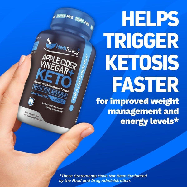 Herbtonics Apple Cider Vinegar Plus Keto Supplement - 60 Capsules - Glam Global UKHerbtonics