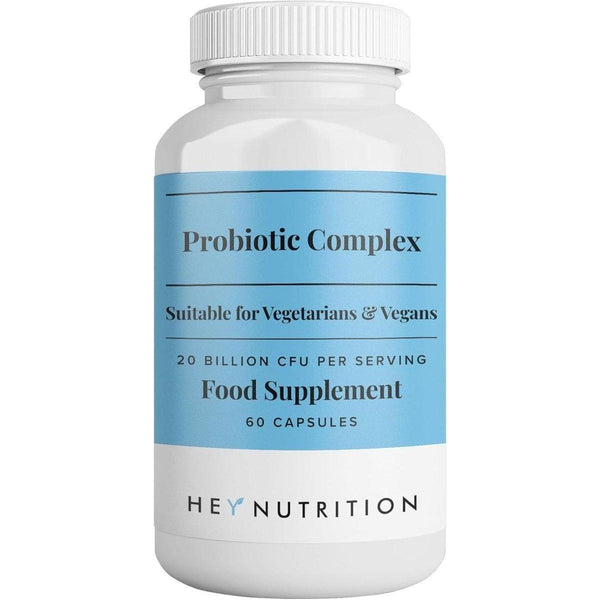 Hey Nutrition Probiotic Complex - 20 Billion CFU - UK Manufactured - 60 Vegan Capsules - Glam Global UKHey Nutrition