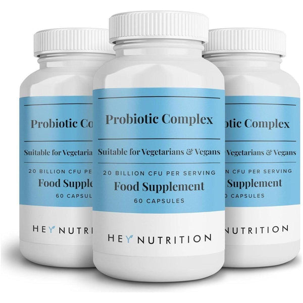 Hey Nutrition Probiotic Complex - 20 Billion CFU - UK Manufactured - 60 Vegan Capsules - Glam Global UKHey Nutrition