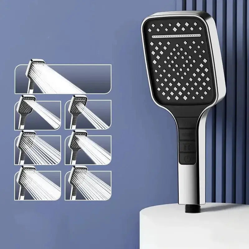 High - Pressure Showerhead with 7 Modes - Glam Global UK