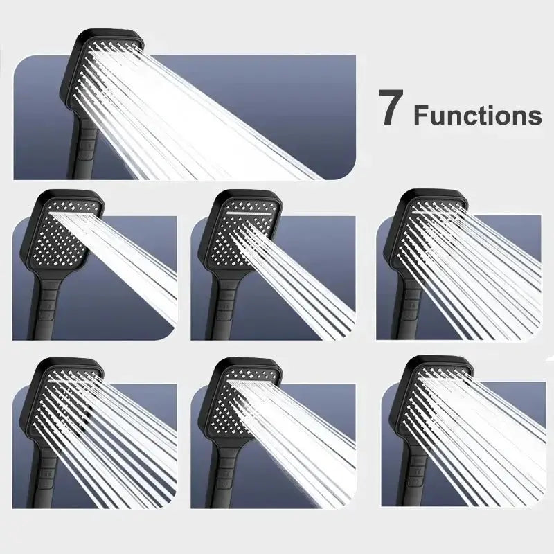 High - Pressure Showerhead with 7 Modes - Glam Global UK