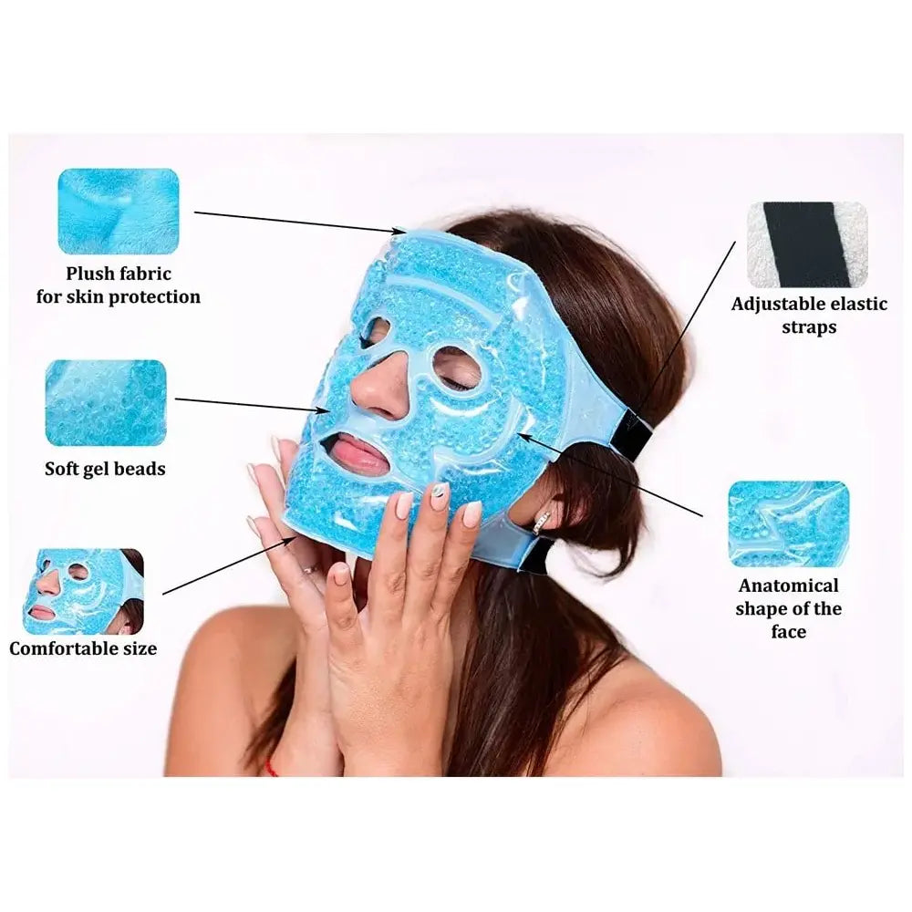 Hot & Cold Gel Full Face Mask - Glam Global UK