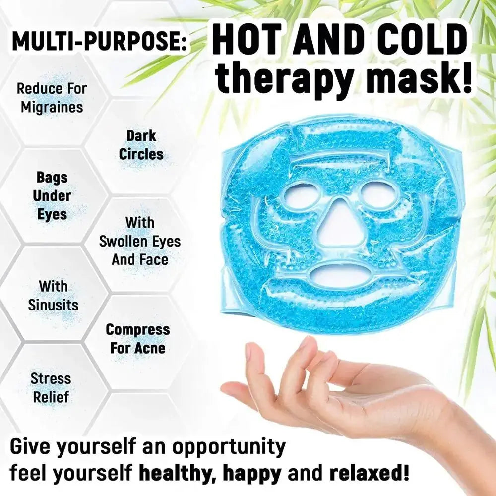 Hot & Cold Gel Full Face Mask - Glam Global UK