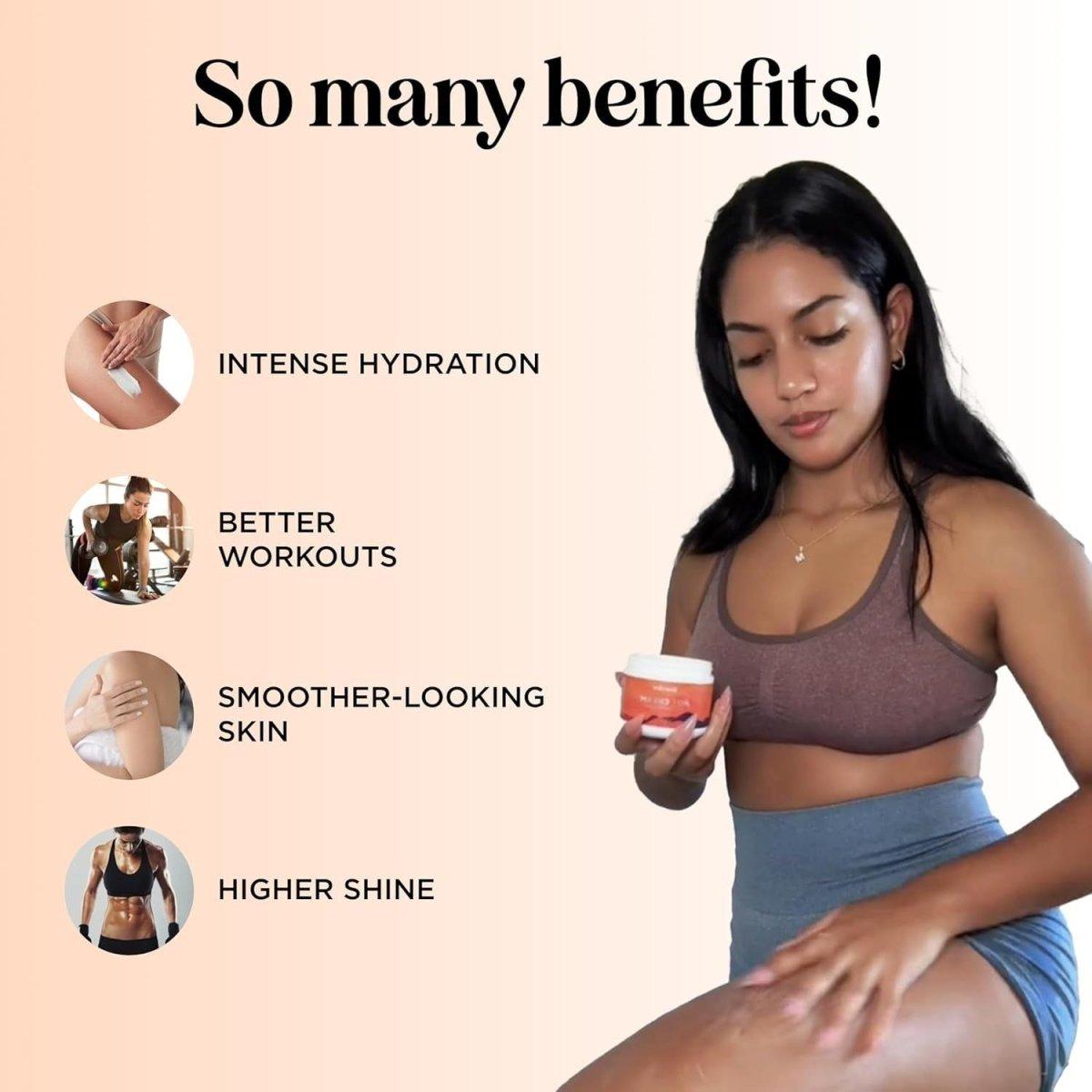 Hot Firming Lotion Sweat Enhancer - Skin Tightening Cream for Stomach Fat and Cellulite - Sweat Cream for Better Workout Results - Long Lasting Moisturizing Pre and Post Workout Massage Lotion - Glam Global UK