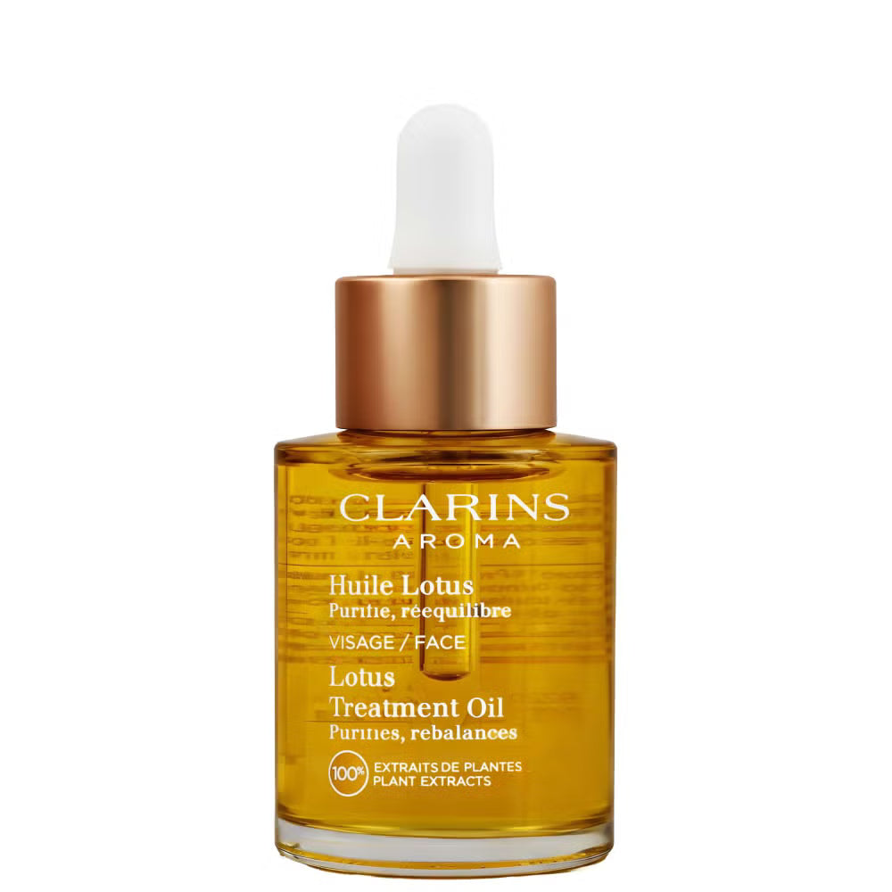 Clarins Lotus Face Treatment Oil 30ml – Balances Oily Skin Hydration