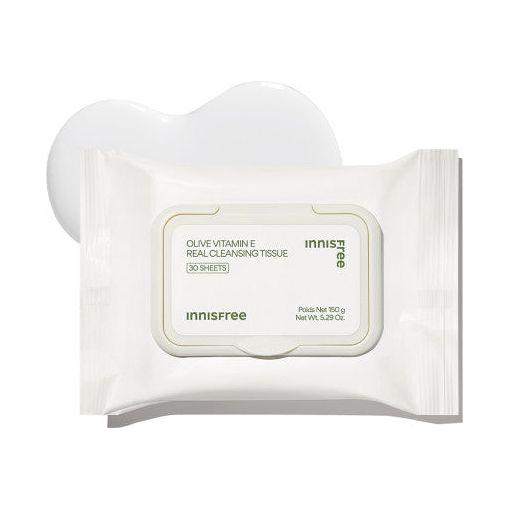 innisfree Olive Vitamin E Real Cleansing Tissue 150g (30ea) - Glam Global UKinnisfree