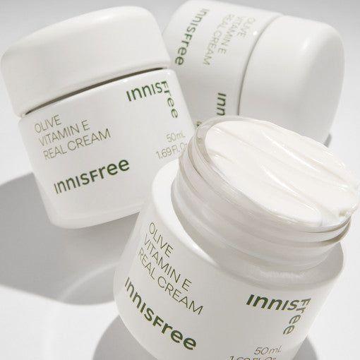 innisfree Olive Vitamin E Real Cream - 50ml | Intense Hydration & Antioxidant Care - Glam Global UKinnisfree