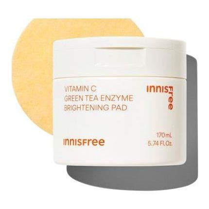 innisfree Vitamin C Green Tea Enzyme Brightening Pad 170ml (60 Pads) - Glam Global UK