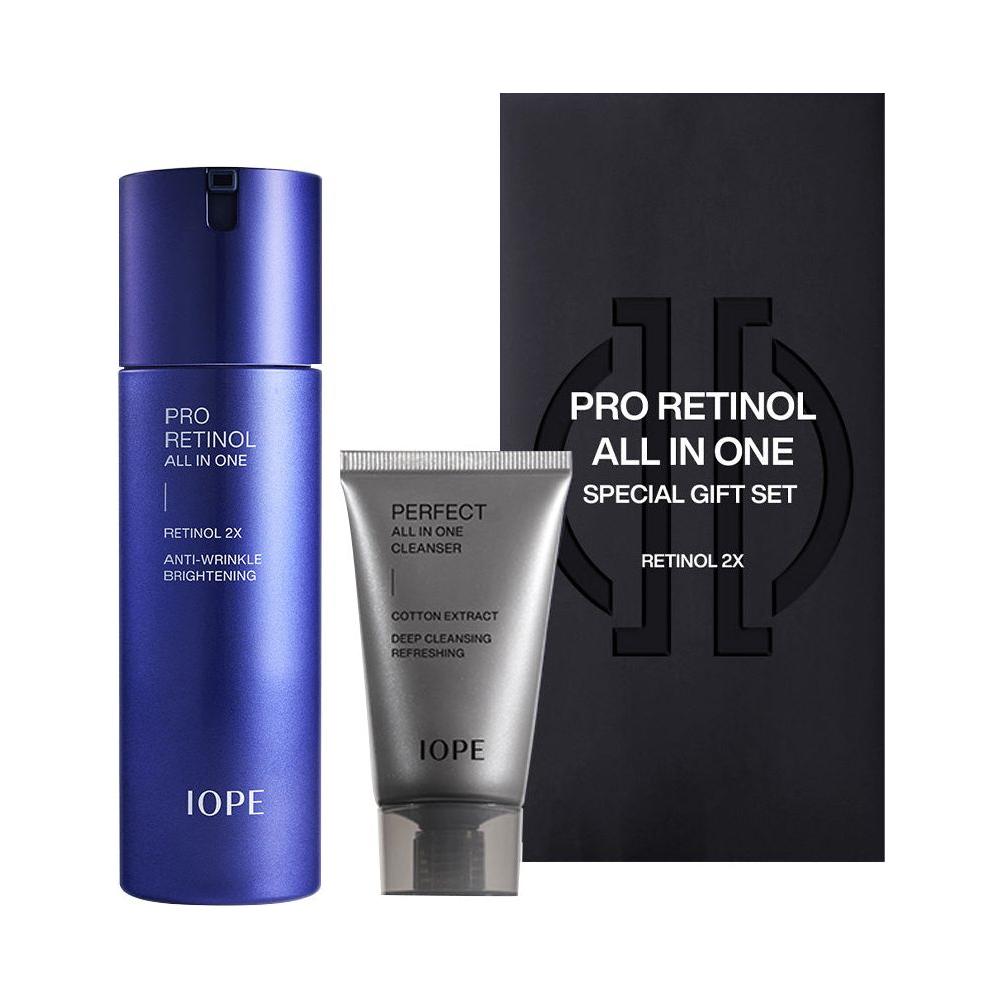 IOPE Men Pro Retinol All In One 120ml+Cleansing Foam Set - Glam Global UK