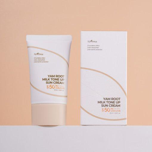 Isntree YAM ROOT MILK TONE UP SUN CREAM 50ml SFP50+ PA++++ - Glam Global UKIsntree