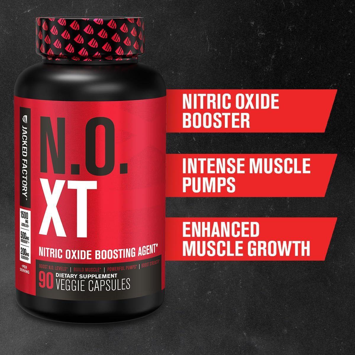 Jacked Factory N.O. XT Nitric Oxide Boosting Agent for Men 180 Capsules - Glam Global UK