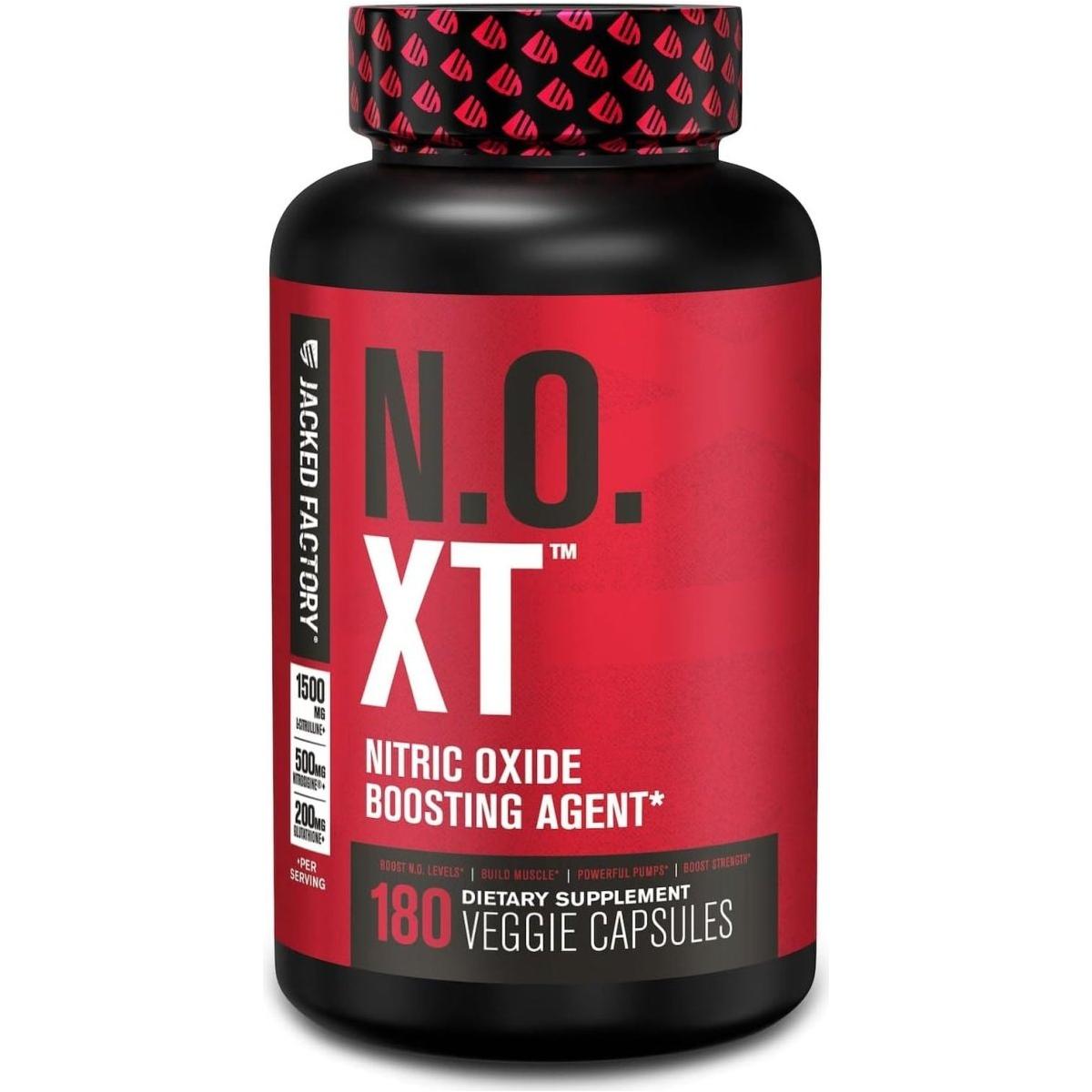 Jacked Factory N.O. XT Nitric Oxide Boosting Agent for Men 180 Capsules - Glam Global UK