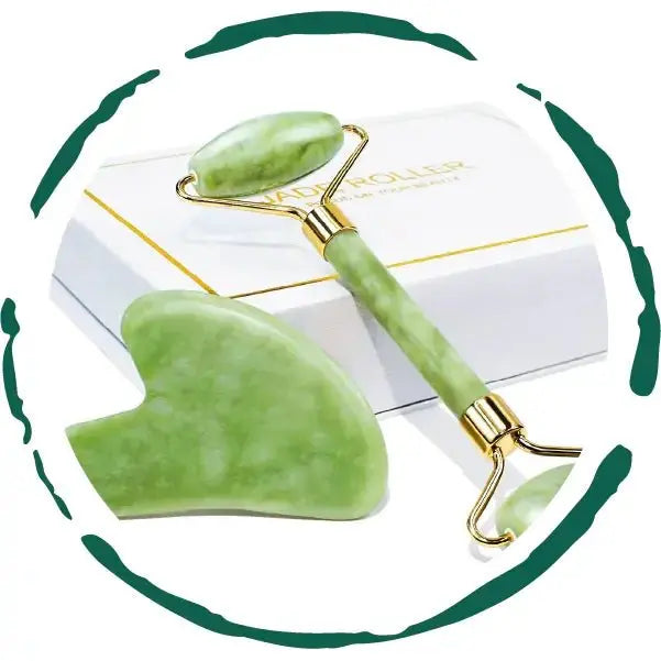 Jade Roller & Gua Sha Gift Box - Glam Global UK