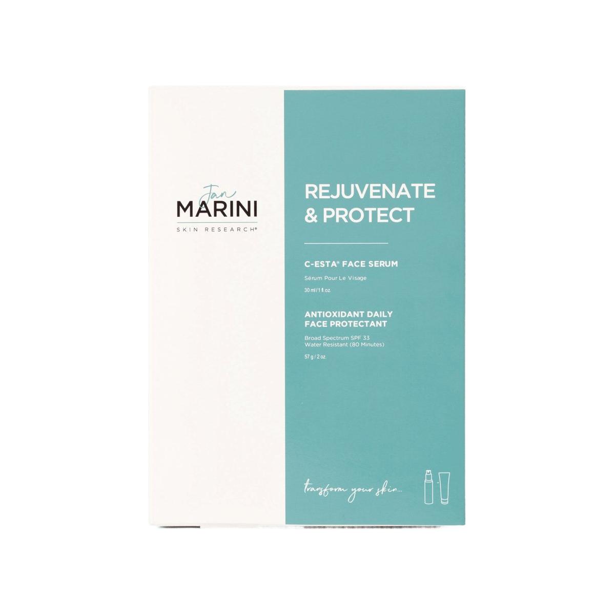 Jan Marini Rejuvenate and Protect with Antioxidant Daily Face Protectant SPF 33 | Vitamin C & C - ESTA Serum Set - Glam Global UKJan Marini