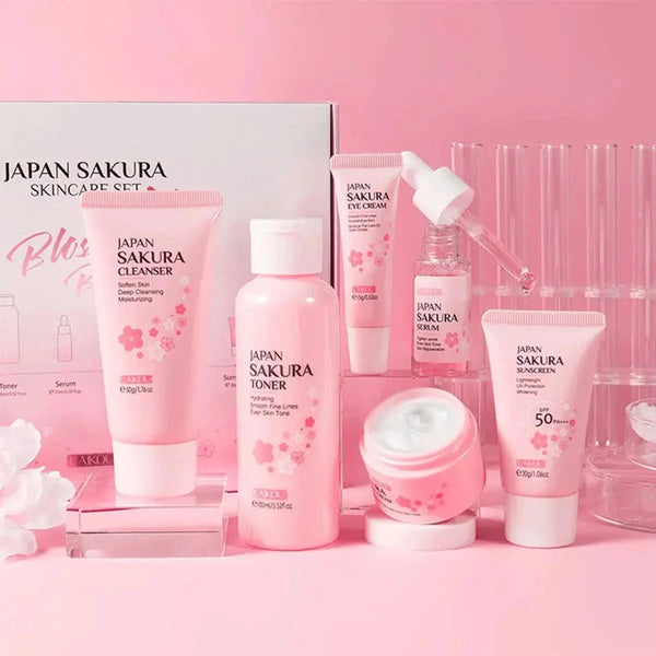 Japan Sakura Skincare Gift Set – 6 Essential Products for Radiant, Youthful Skin - Glam Global UKJapan Sakura