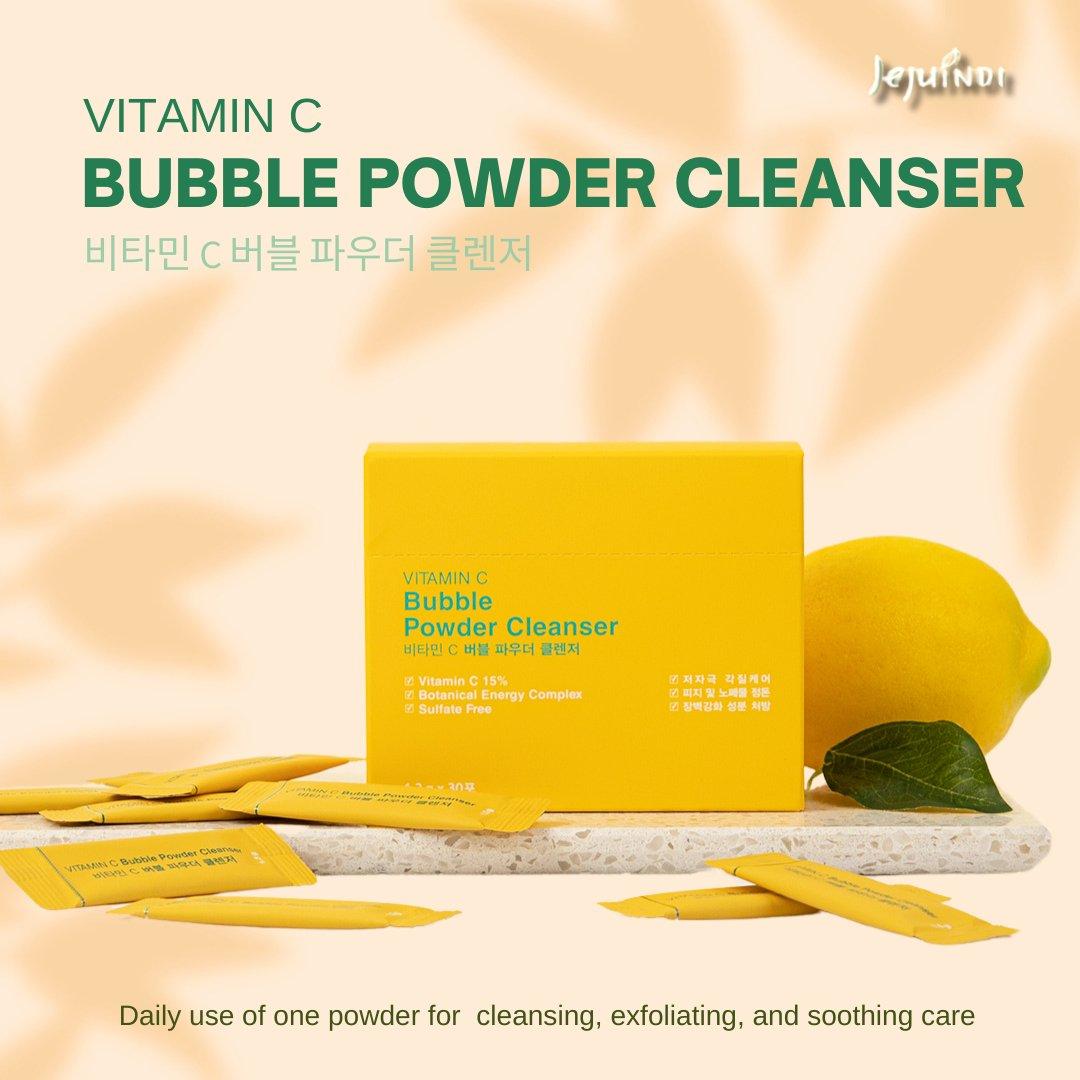 [JEJU INDI] Vitamin C Bubble Powder Cleanser 30ea - Glam Global UK