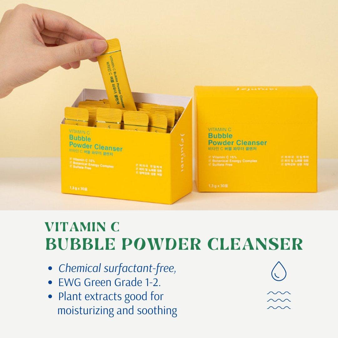 [JEJU INDI] Vitamin C Bubble Powder Cleanser 30ea - Glam Global UK