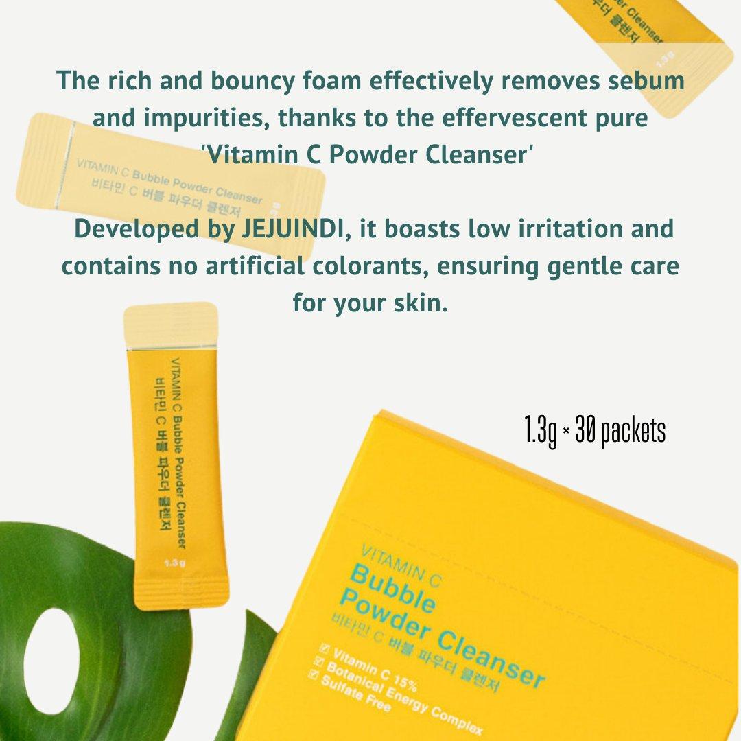 [JEJU INDI] Vitamin C Bubble Powder Cleanser 30ea - Glam Global UK