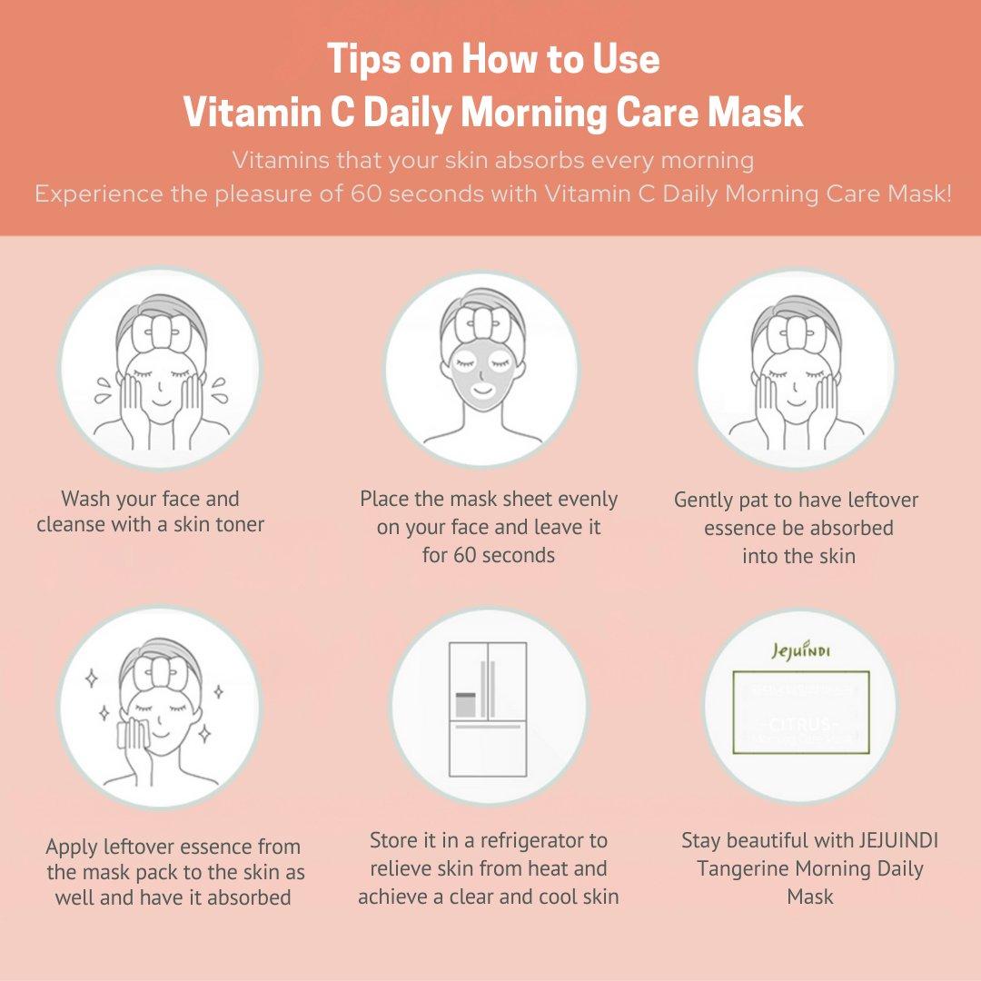 [JEJU INDI] Vitamin C Daily Morning Care Mask 380g - Glam Global UK