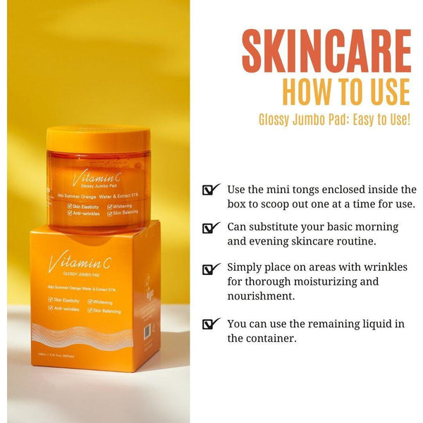[JEJU INDI] Vitamin C Glossy Jumbo Pad 160ml - Glam Global UKJEJU INDI