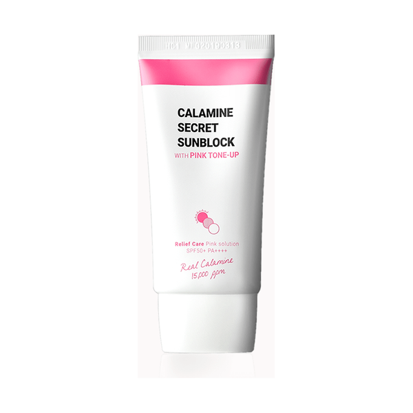 K - SECRET Calamine Secret Sunblock With Pink Tone - Up (SPF50+ PA++++) 50ml - Glam Global UKK - SECRET