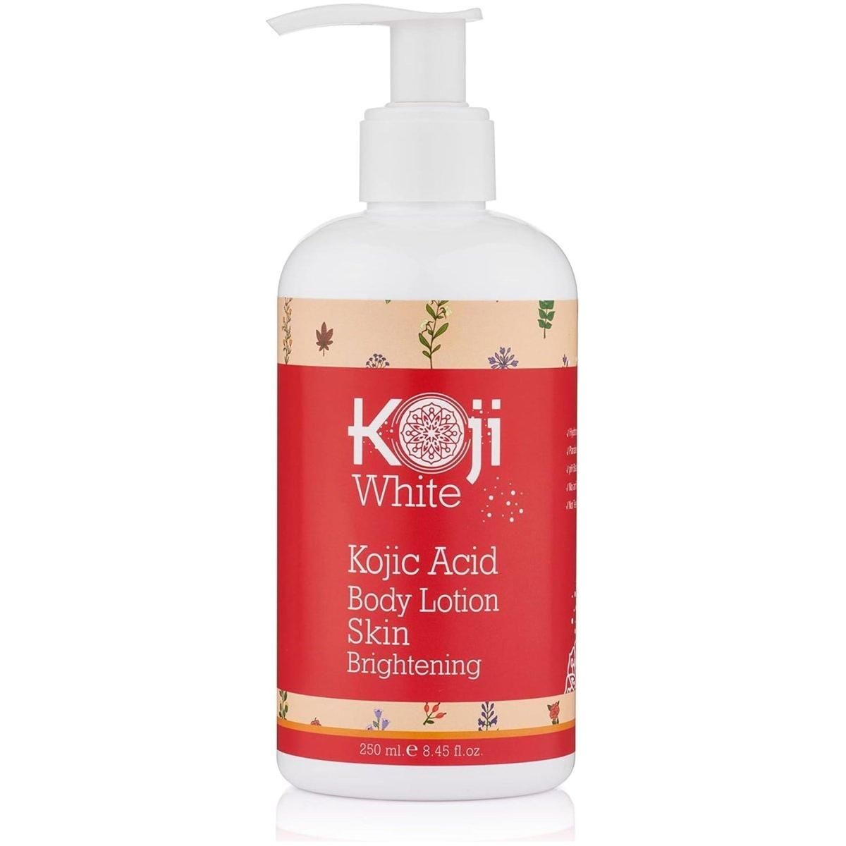 Kojic Acid Skin Brightening Body Lotion - Daily Moisturizer & Glowing Skin, Dark Spots, Uneven Skin Tone, Vegan, Not Tested on Animals, 8.45 Fl Oz Bottle - Glam Global UK