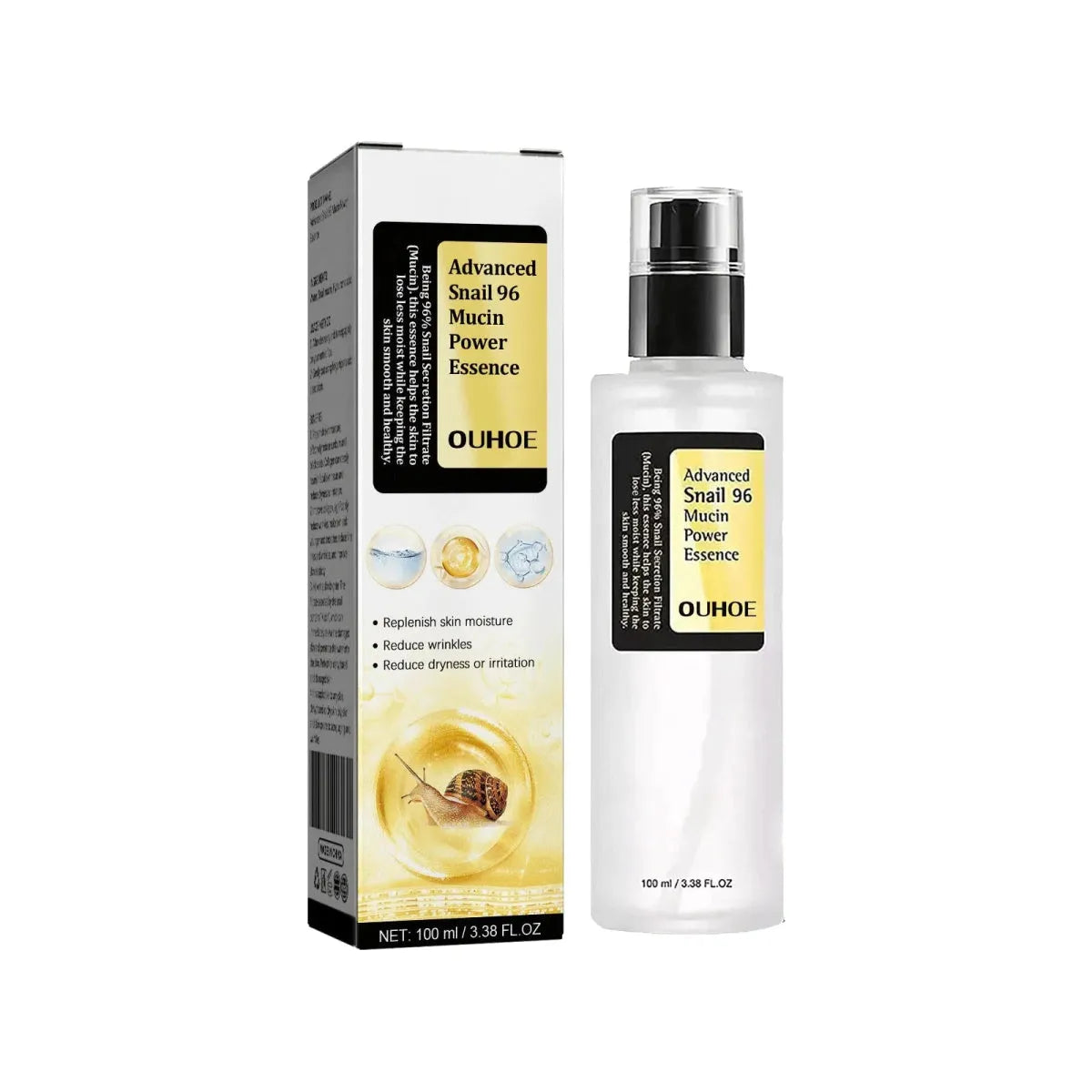 Korean Snail Mucin 96% Facial Essence - Anti - Aging & Brightening - Glam Global UK