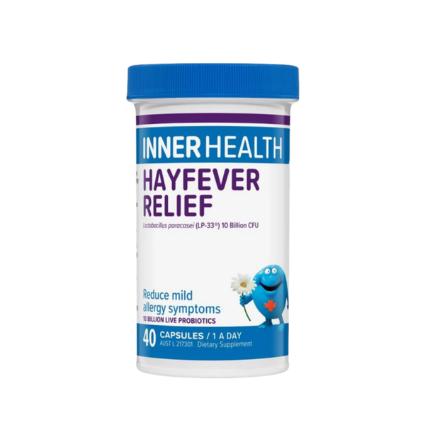 INNER HEALTH Hayfever Relief - 40 Capsules | Probiotic Formula for Hayfever & Allergy Symptom Relief
