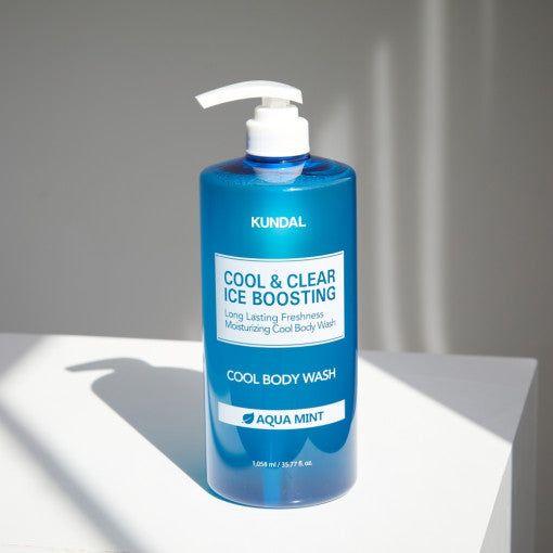 KUNDAL Cool & Clear Ice Boosting Cool Body Wash 1058ml #Aqua Mint - Glam Global UK