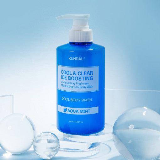 KUNDAL Cool & Clear Ice Boosting Cool Body Wash 500ml #Aqua Mint - Glam Global UKKUNDAL