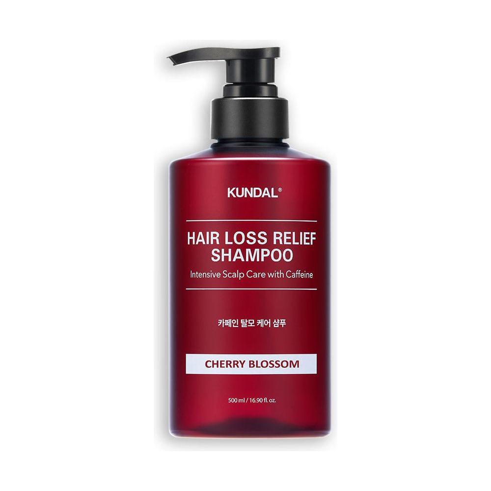 KUNDAL HAIR LOSS RELIEF SHAMPOO Intensive Scalp Care with Caffeine 500ml #CHERRY BLOSSOM - Glam Global UK