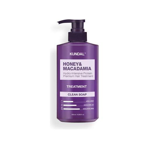 KUNDAL HONEY & MACADAΜΙΑ Hydro - Intensive Protein Premium Hair Treatment 500ml #CLEAN SOAP - Glam Global UK