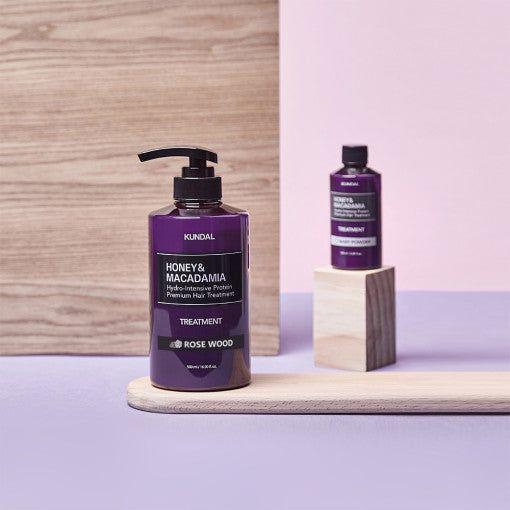 KUNDAL HONEY & MACADAΜΙΑ Hydro - Intensive Protein Premium Hair Treatment 500ml #ROSE WOOD - Glam Global UKKUNDAL