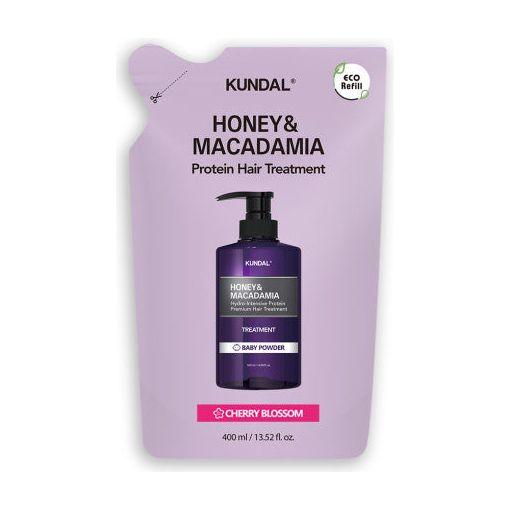 KUNDAL HONEY & MACADAΜΙΑ Protein Hair Treatment (Refill) 400ml #CHERRY BLOSSOM - Glam Global UK