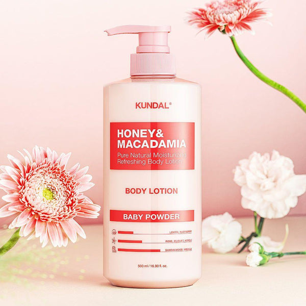 KUNDAL HONEY & MACADAΜΙΑ PURE BODY LOTION 500ml (9 - type) - Glam Global UKKUNDAL