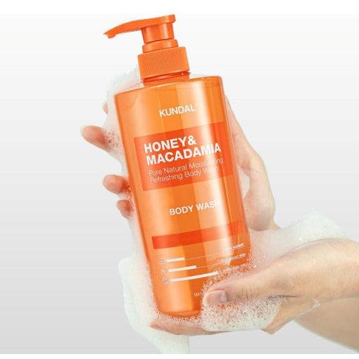 KUNDAL HONEY & MACADAΜΙΑ PURE BODY WASH 500ml (13 - type) - Glam Global UKKUNDAL