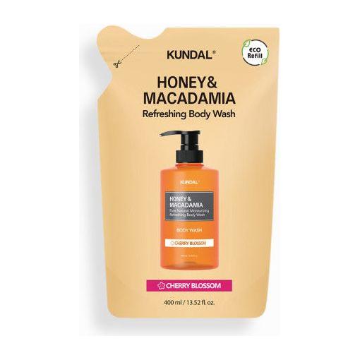 KUNDAL HONEY & MACADAMIA Refreshing Body Wash (Refill) 400ml #CHERRY BLOSSOM - Glam Global UK