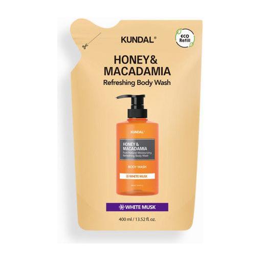 KUNDAL HONEY & MACADAMIA Refreshing Body Wash (Refill) 400ml #WHITE MUSK - Glam Global UK