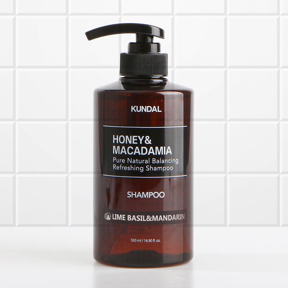 KUNDAL HONEY&MACADAMIA Pure Natural Balancing Refreshing Shampoo 500ml #LIME BASIL&MANDARIN - Glam Global UK