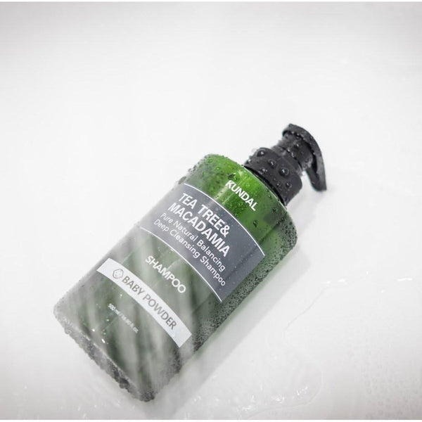 KUNDAL TEA TREE&MACADAMIA Pure Natural Balancing Deep Cleansing Shampoo 500ml #BABY POWDER - Glam Global UKKUNDAL