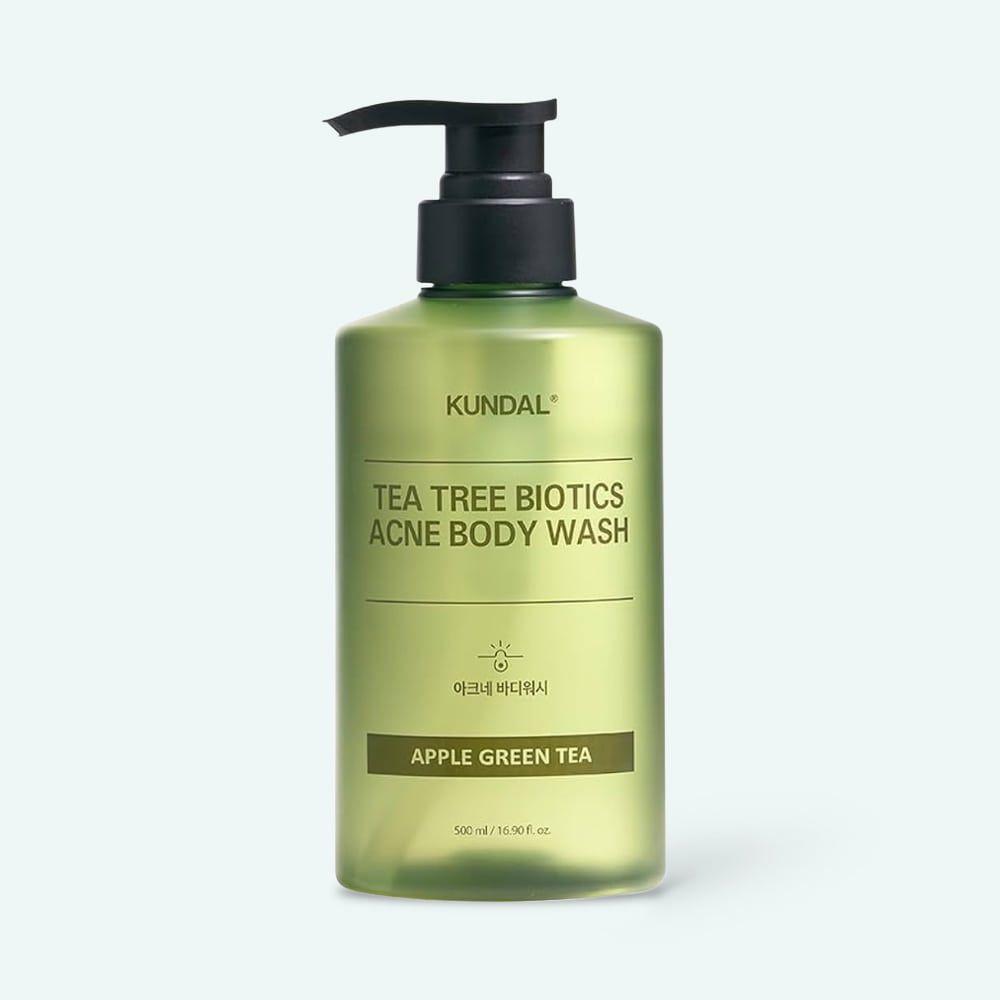 KUNDAL Tee Tree Bioticts Acne Body Wash 500ml #Apple Green Tea - Glam Global UK