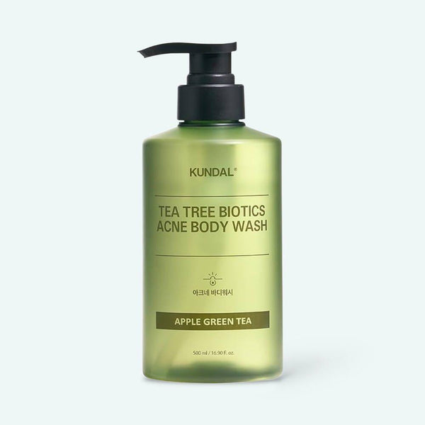 KUNDAL Tee Tree Bioticts Acne Body Wash 500ml #Apple Green Tea - Glam Global UKKUNDAL