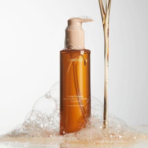 LANEIGE Perfect Renew Nourishing Oil - To - Foam Cleanser - 200ml | Gentle Deep Cleansing - Glam Global UKLANEIGE
