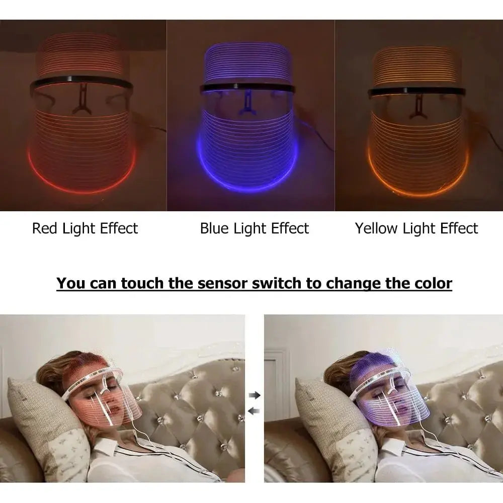 LED Photon Light Therapy Facial Mask - Glam Global UK