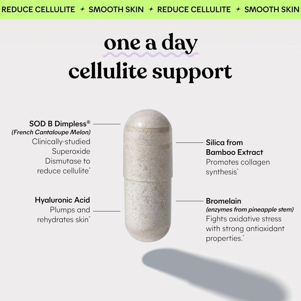 Lemme Smooth Cellulite Support Capsules - 30 Ct (One Month Supply) - Glam Global UK