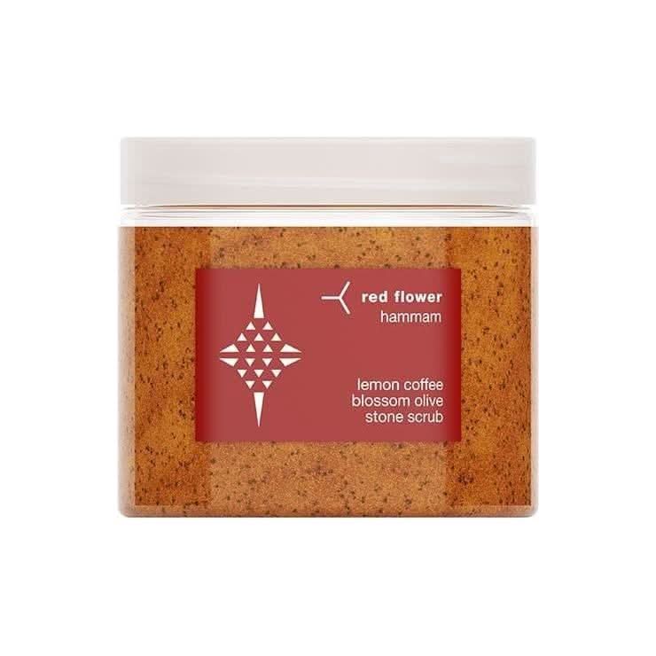 Lemon Coffee Blossom Olive Stone Scrub - Glam Global UKRed Flower