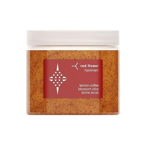 Lemon Coffee Blossom Olive Stone Scrub - Glam Global UKRed Flower
