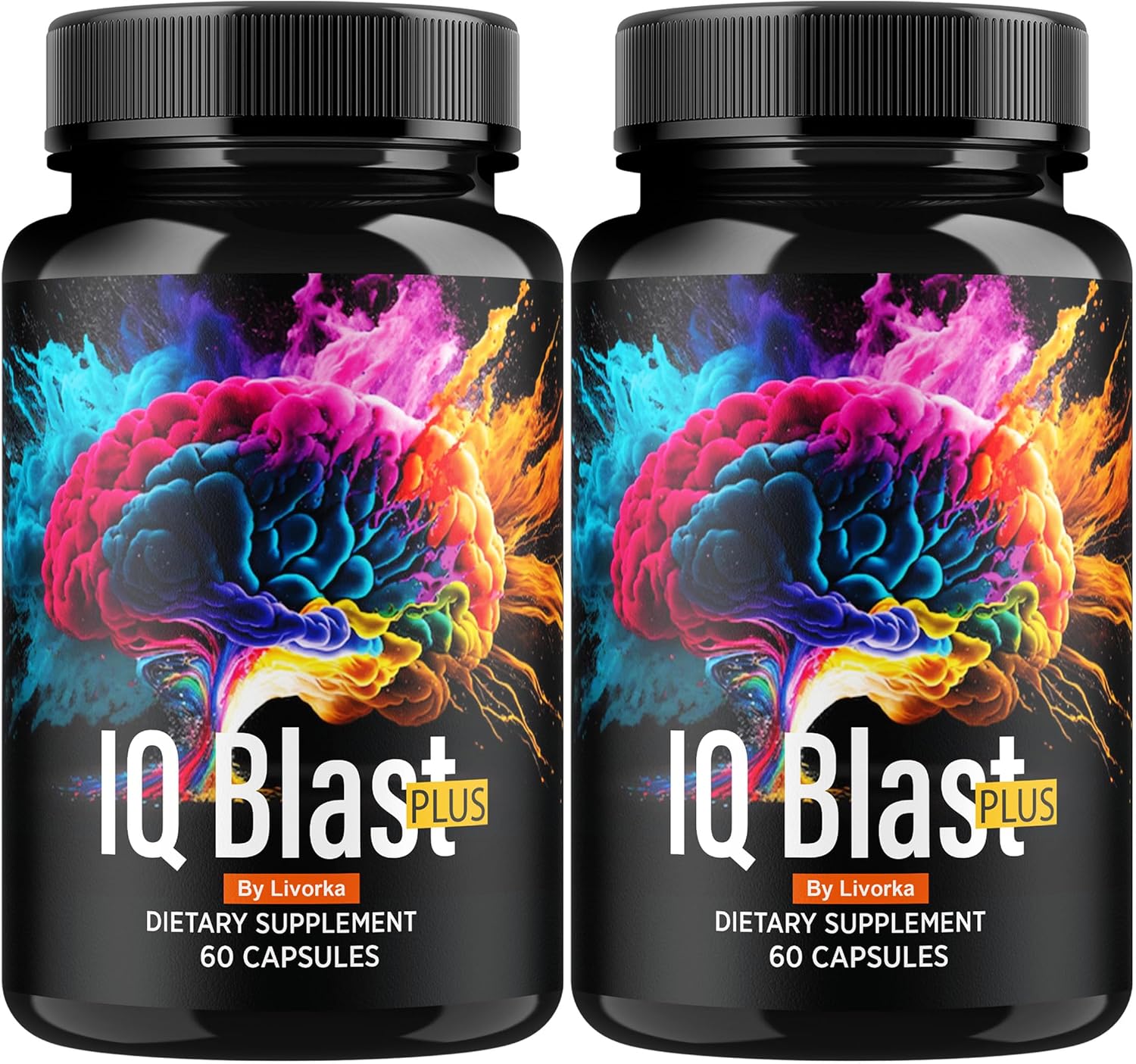 LIVORKA IQ Blast Plus Capsules – 120 Capsules (2 Pack) | Advanced Nootropic for Focus, Memory & Mental Energy