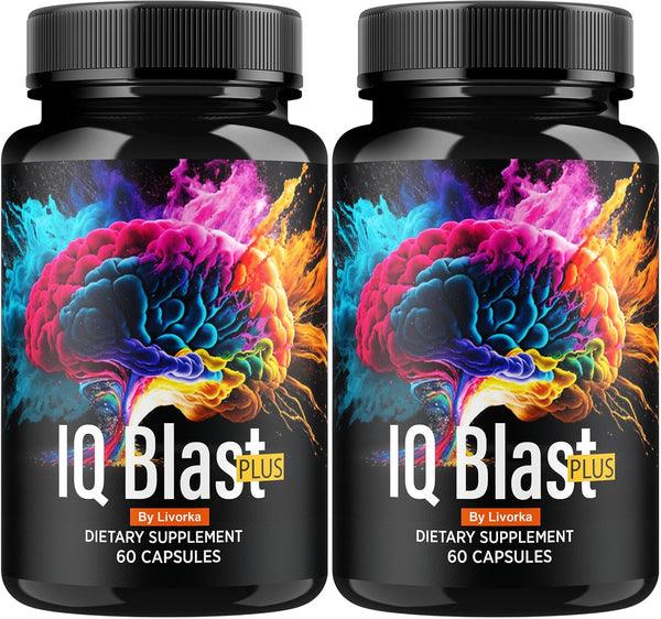LIVORKA IQ Blast Plus Capsules – 120 Capsules (2 Pack) | Advanced Nootropic for Focus, Memory & Mental Energy
